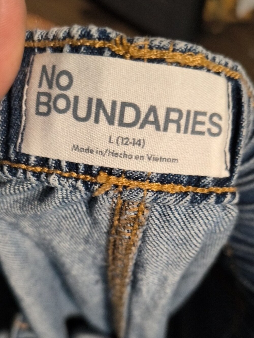 No Boundaries Blue Cargo Jogger Jeans - Picture 3 of 4